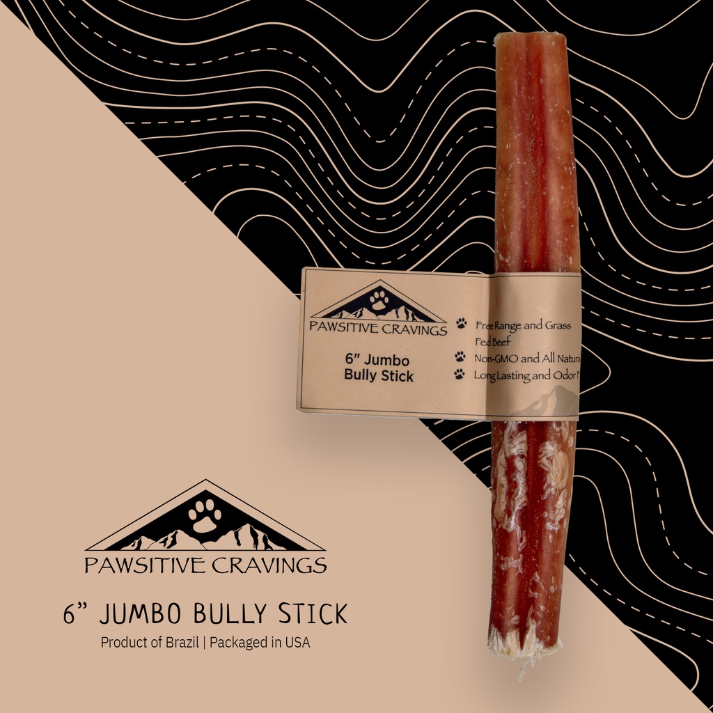 Pawsitive Cravings 6 inch Jumbo Bully Stick