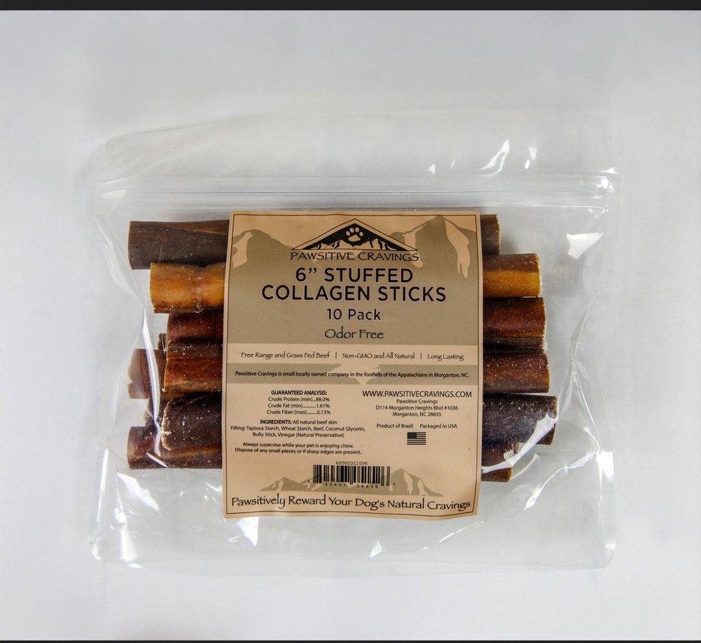 Pawsitive Cravings 100 CT 6 inch Stuffed Collagen-No Label