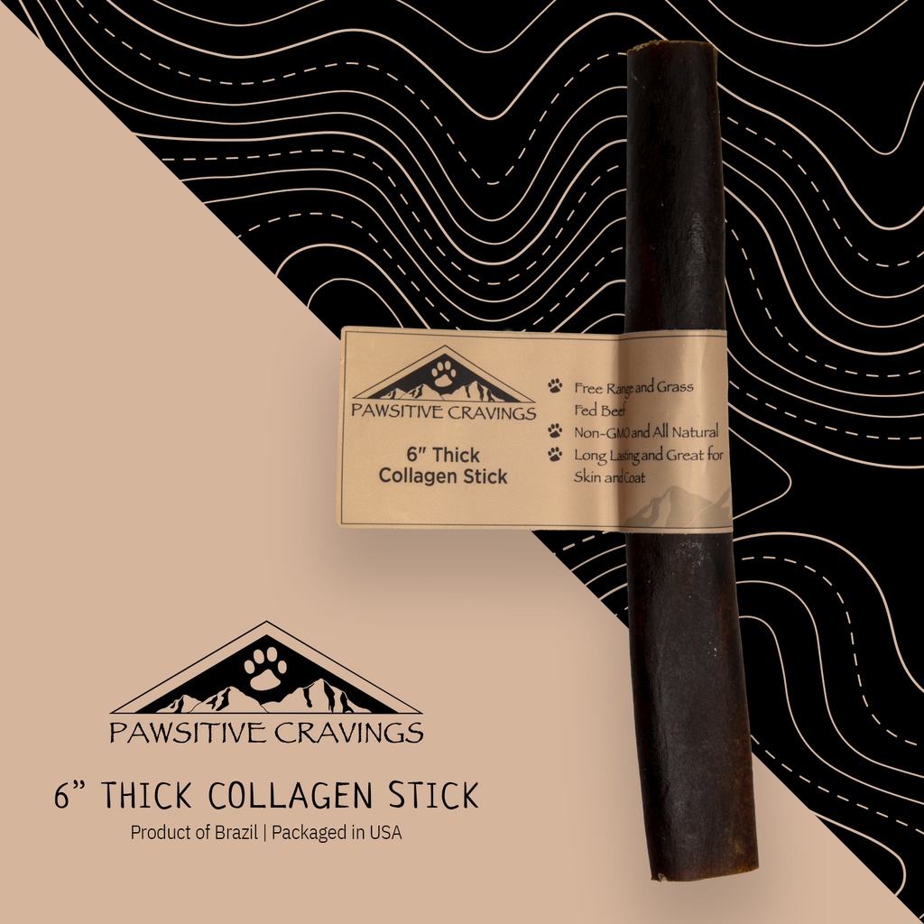 [6THKCOL] Pawsitive Cravings 6 inch Thick Collagen Stick