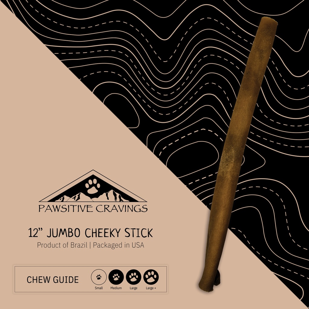 [12JUMCHK] Pawsitive Cravings 12 inch Jumbo Cheeky Stick