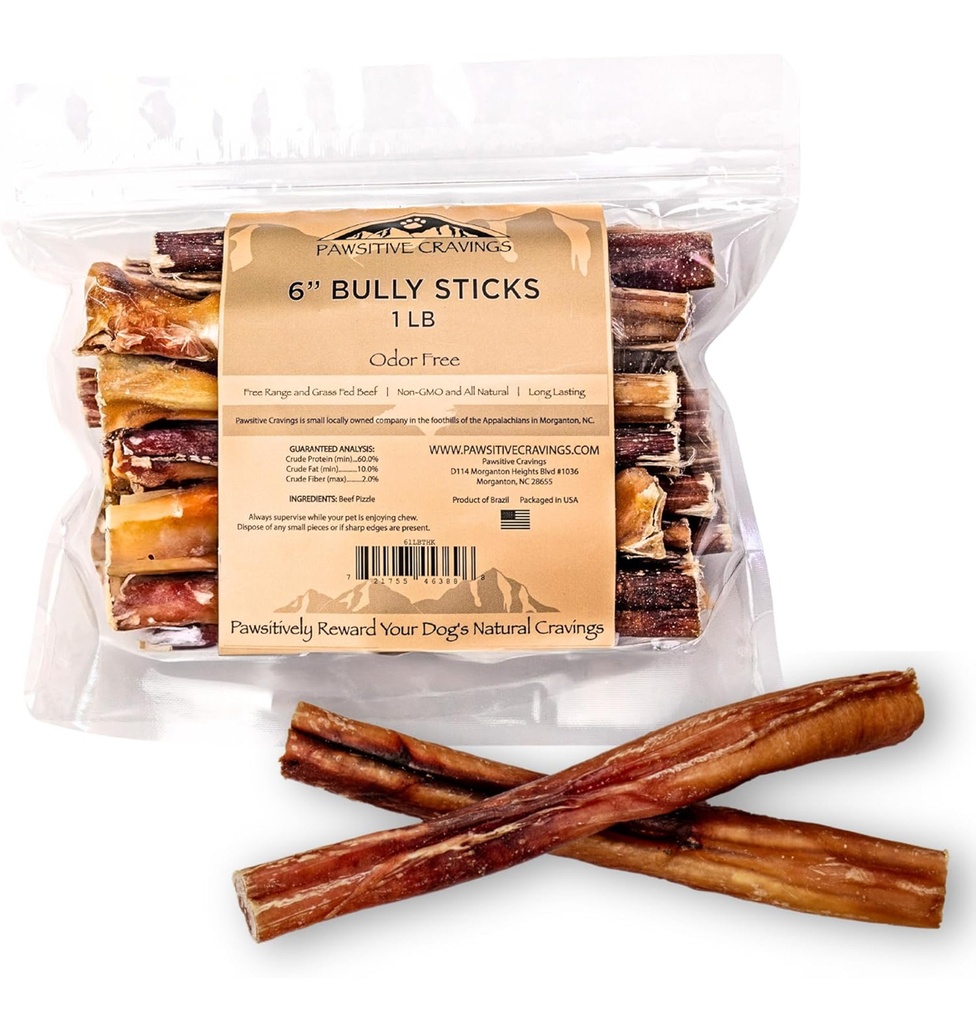 [61LBTHK] Pawsitive Cravings 1lb Bully 6 inch