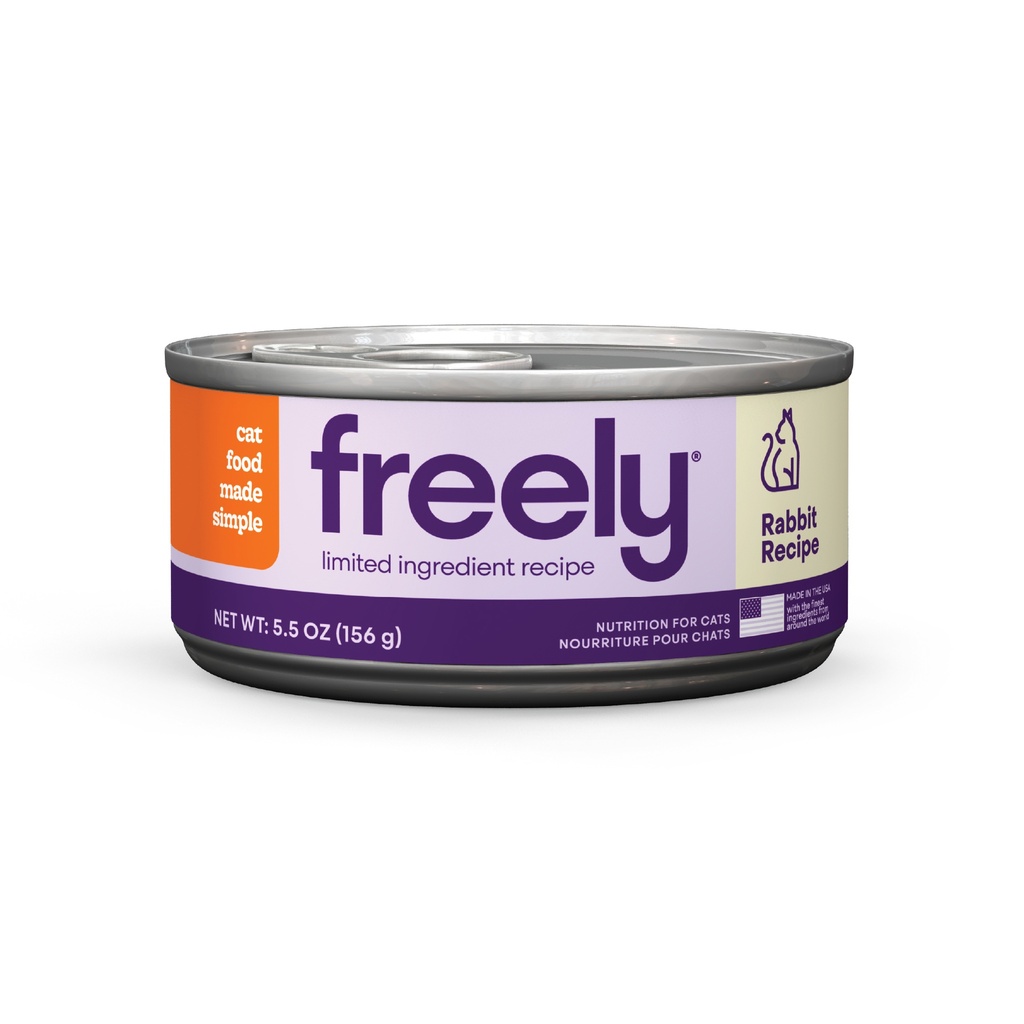 Freely Grain Free Wet Rabbit Recipe for Adult Cats 5.5oz