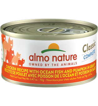 Almo Nature Chicken Recipe with Ocean Fish and Pumpkin in gravy
