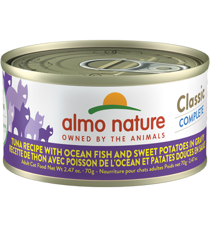 [1467] Almo Nature Tuna Recipe with Ocean Fish and Sweet Potato in gravy
