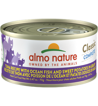 Almo Nature Tuna Recipe with Ocean Fish and Sweet Potato in gravy