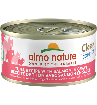 [1468] Almo Nature Tuna Recipe with Salmon in gravy