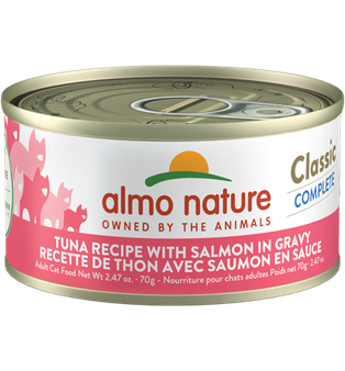 Almo Nature Tuna Recipe with Salmon in gravy
