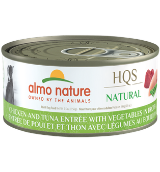 Almo Nature Chicken and Tuna Entree with Vegetables in broth