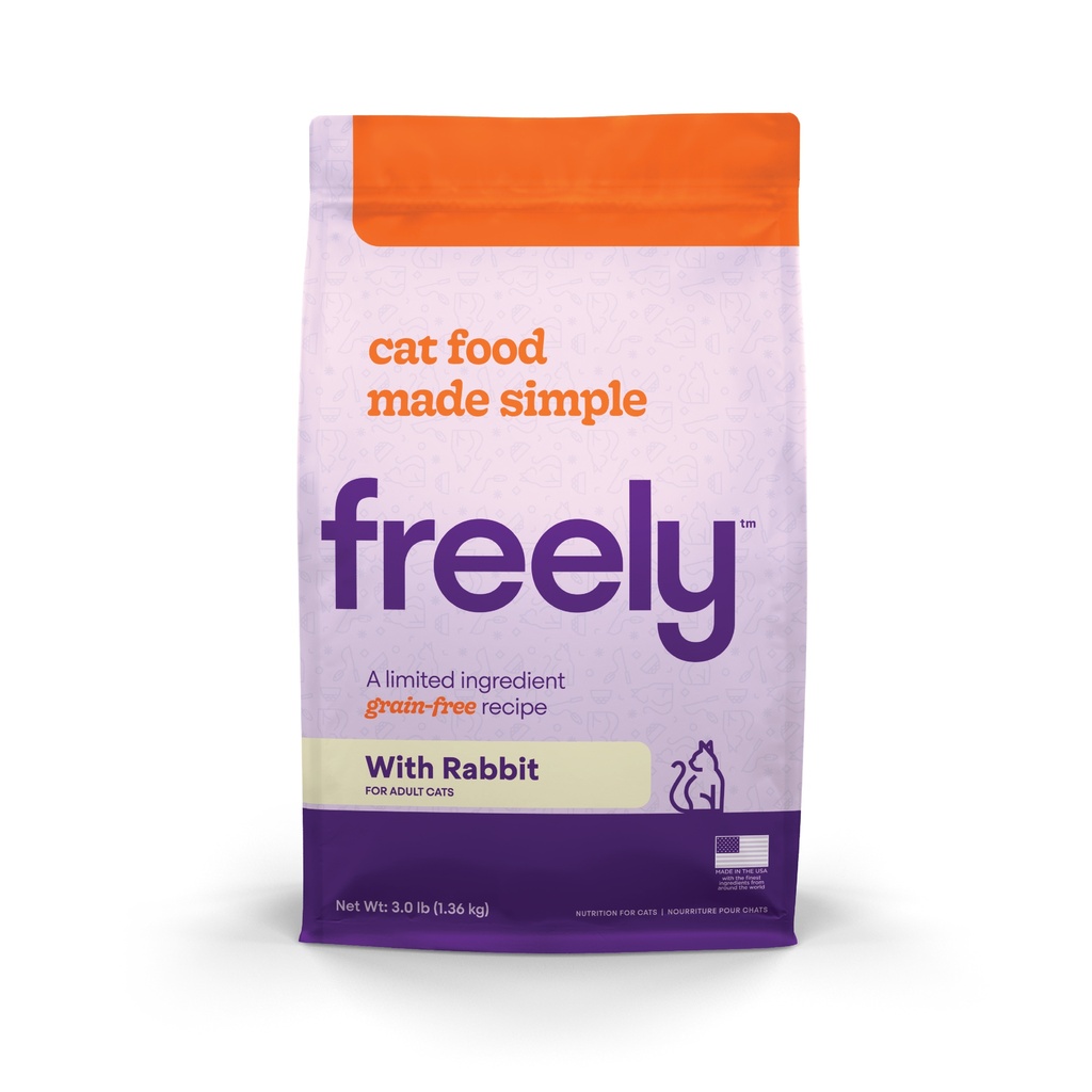 Freely Grain Free Rabbit Recipe for Adult Cats 3lb